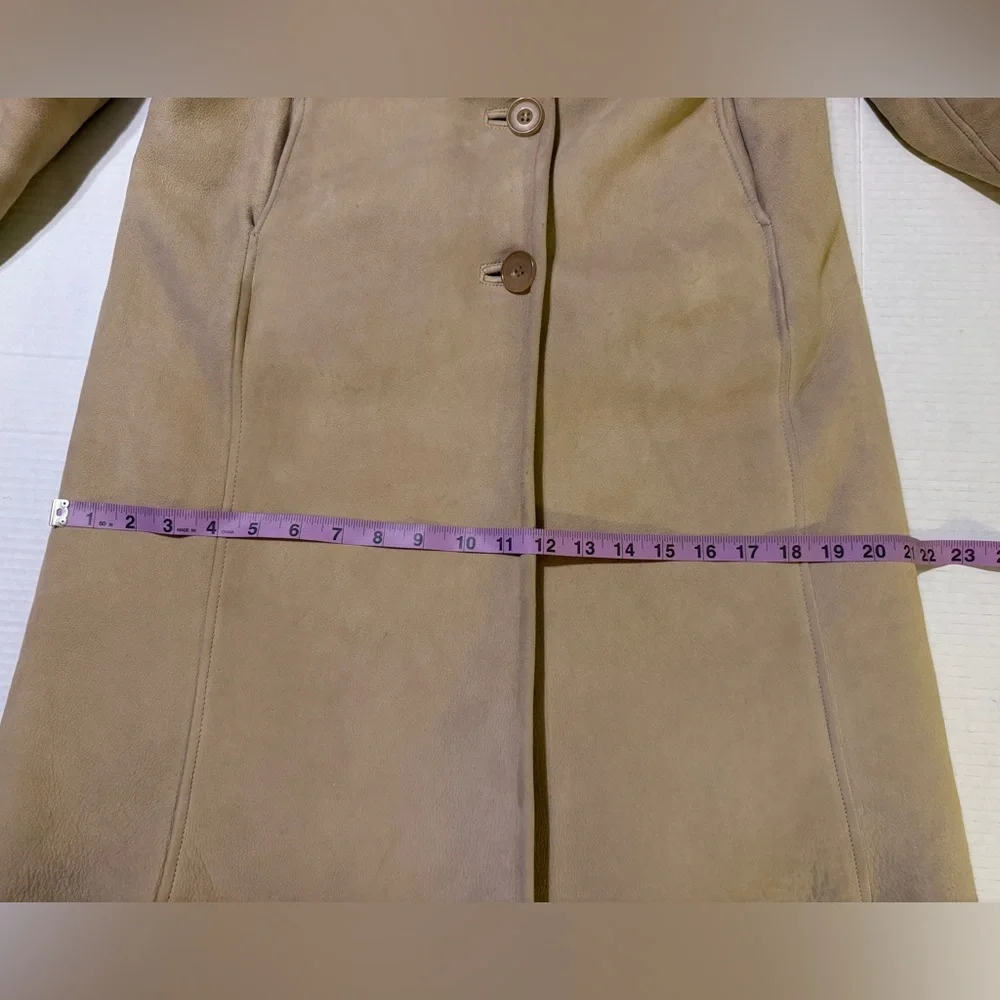 J.Crew Shearling 100% Leather Tan Penny Lane Style Wool Lined Coat Runs small ! - Picture 12 of 12